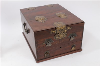 Lot 727 - Antique Chinese travelling vanity case and another similar