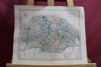 Lot 1204 - Five antique engraved maps of Norfolk by Kitchin, Fullarton, Walker and Teesdale and one other