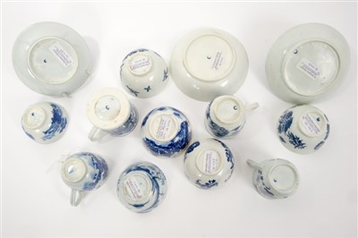 Lot 34 - Collection of 18th century Worcester blue and white tea and coffee wares