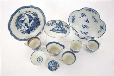 Lot 35 - Collection of 18th century Caughley blue and white wares