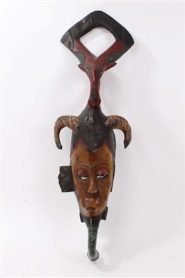 Lot 712 - Bambara Mali Guro mask, 77cm high