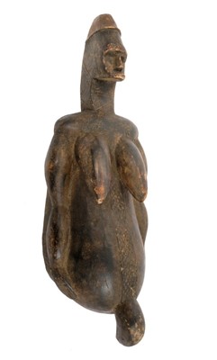 Lot 714 - Antique African fetish ceremonial vessel, carved in the form of an hermaphrodite