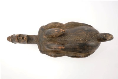 Lot 853 - Antique African fetish ceremonial vessel, carved in the form of an hermaphrodite