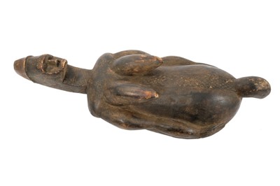 Lot 853 - Antique African fetish ceremonial vessel, carved in the form of an hermaphrodite