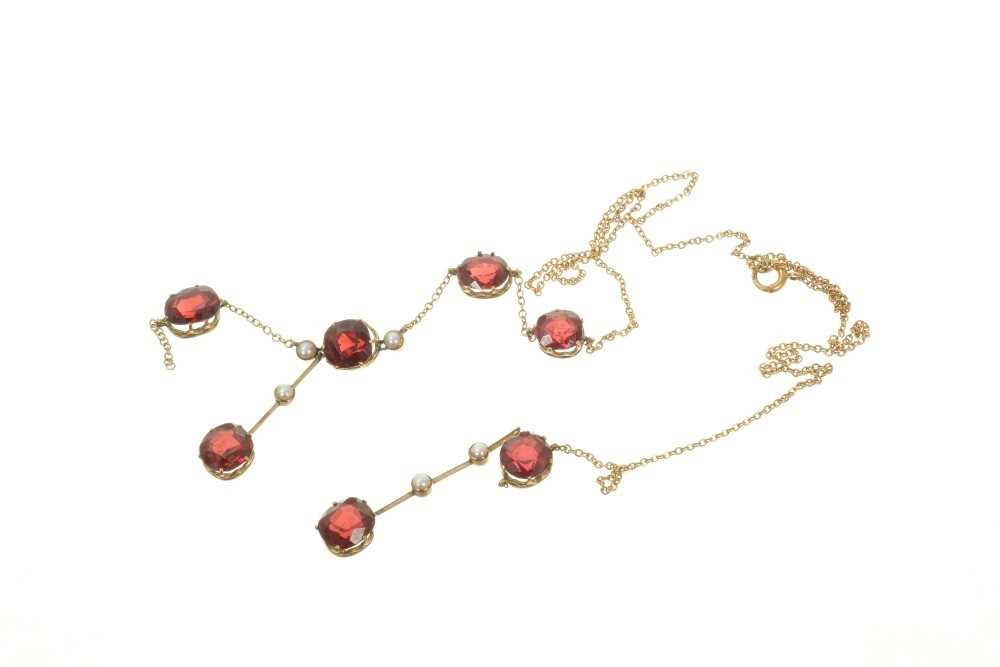 edwardian garnet necklace