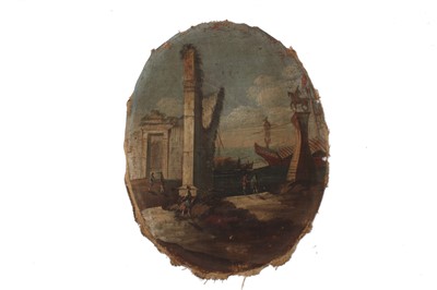 Lot 1048 - Three 18th century Italian school oils on unstretched canvas - Venetian scenes, 46cm x 35cm