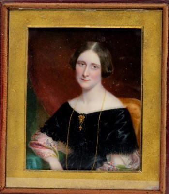 Lot 753 - English School, circa 1850, portrait miniature on ivory of a lady