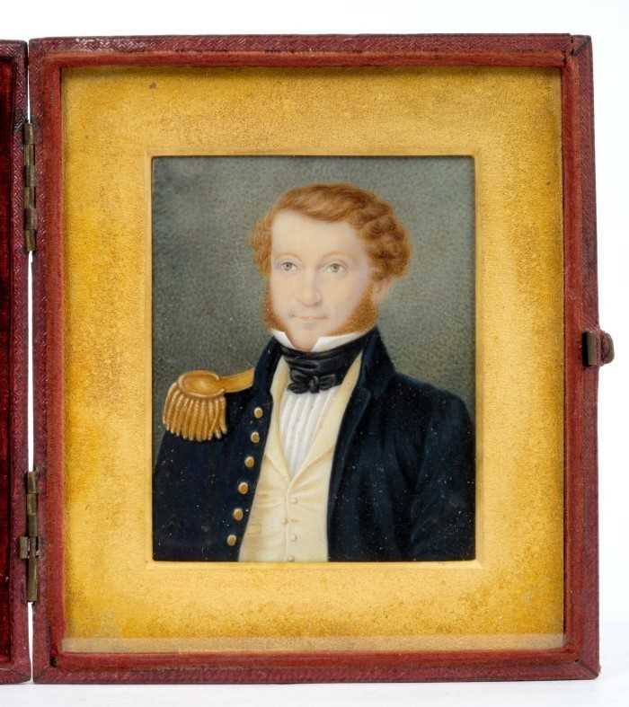 Lot 759 - Unusual 19th century portrait miniature of