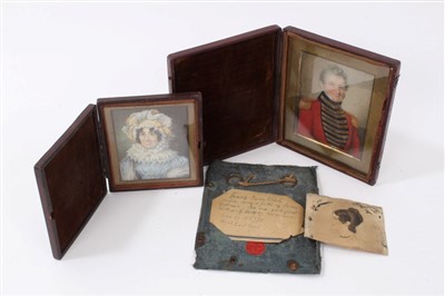 Lot 754 - English School, early 19th century, miniature portrait on ivory of General James Welsh