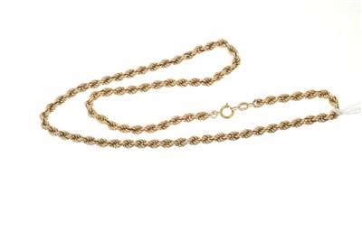 Lot 461 - Gold (9ct) ropetwist chain