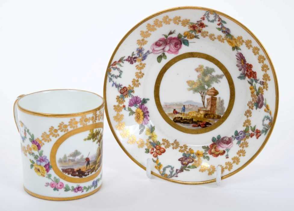 Lot 169 - Fine 18th century Sèvres porcelain coffee can and saucer