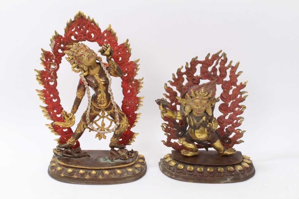 Lot 791 - Two Nepalese bronze gods