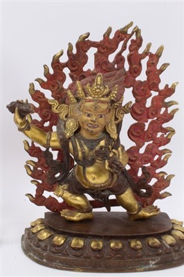 Lot 791 - Two Nepalese bronze gods