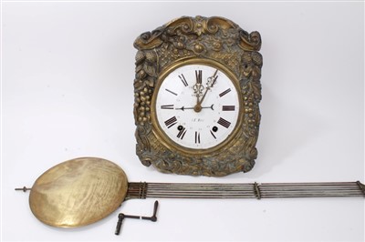 Lot 87 - 19th century French Comptoise clock, signed 'Gantner à L'Alosie'