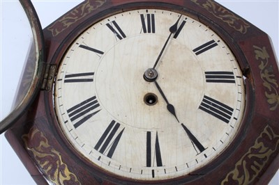 Lot 1277 - Early 19th century wall clock with spring-driven timepiece movement