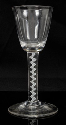 Lot 90 - Georgian wine glass with bucket-shaped bowl