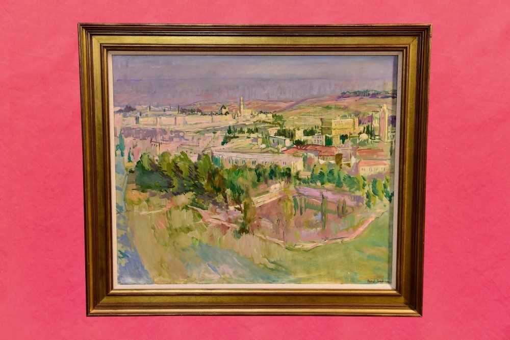 Lot 1116 - David Graham (b. 1926), oil on canvas - view of Jerusalem