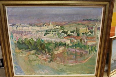 Lot 1116 - David Graham (b. 1926), oil on canvas - view of Jerusalem