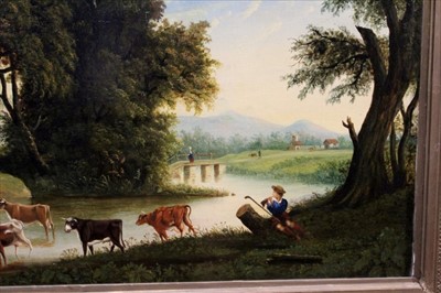 Lot 1375 - Follower of Claude Lorrain, 19th century oil on canvas