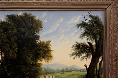 Lot 1375 - Follower of Claude Lorrain, 19th century oil on canvas