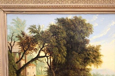 Lot 1375 - Follower of Claude Lorrain, 19th century oil on canvas