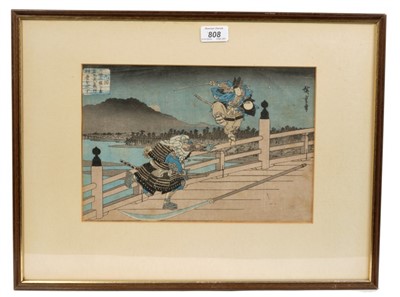 Lot 808 - Pair of woodcut prints