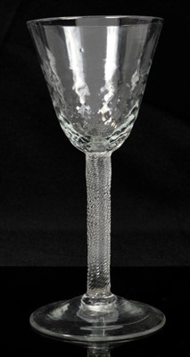 Lot 93 - Georgian wine glass with moulded bowl