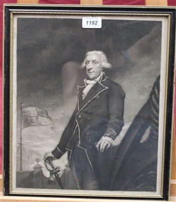 Lot 1192 - S. Reynolds early 19th century mezzotint after Northcote - portrait of Captain Charles Saxton, circa 1800 scratch letter proof, in glazed frame, 36cm x 31cm