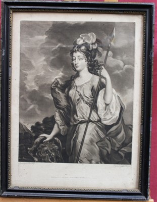 Lot 1208 - Sir Peter Lely group of four 18th century mezzotints by Thomas Watson - portraits form the Beauties of Windsor, Frances Duchess of Richmond, Barbara Duchess of Cleveland, Henrietta Countess of Roch...