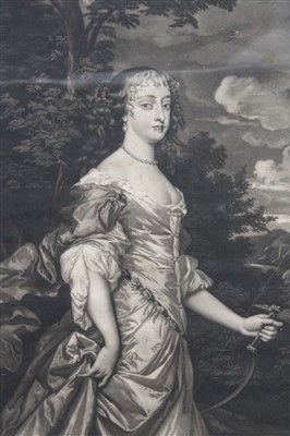 Lot 1208 - Sir Peter Lely group of four 18th century mezzotints by Thomas Watson - portraits form the Beauties of Windsor, Frances Duchess of Richmond, Barbara Duchess of Cleveland, Henrietta Countess of Roch...