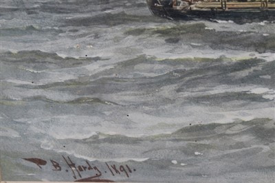 Lot 119 - Thomas Bush Hardy (1842-1897) pair of chromolithographs - Fair Weather and Rising Storm, circa 1900, in glazed frames, 27cm x 59cm