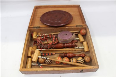 Lot 75 - Early 20th century child's croquet set
