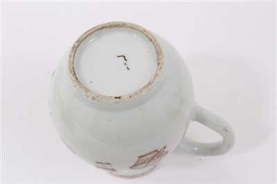 Lot 144 - 18th century Chinese sparrow-beak jug, Japanese bowl cover on stand, bowl, saucer