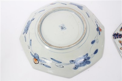 Lot 152 - 19th century Japanese Imari hexagonal bowl and similar octagonal plate