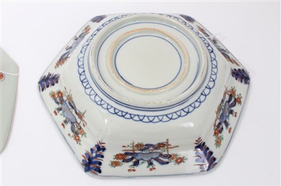 Lot 98 - 19th century Japanese Imari hexagonal bowl and similar octagonal plate
