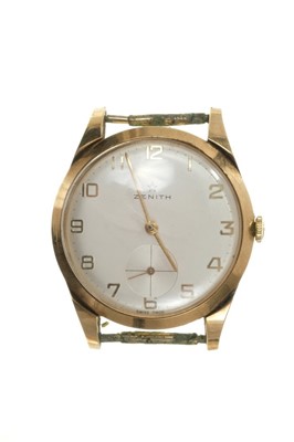 Lot 572 - 1960s gentlemen’s Zenith 9ct gold wristwatch with Zenith 17 jewel 40.T calibre movement