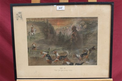 Lot 937 - Snaffles (Charles Johnson Payne 1884-1967) signed print - 1915-16 That far, far-away Echo, in glazed frame, 37cm x 47.5cm