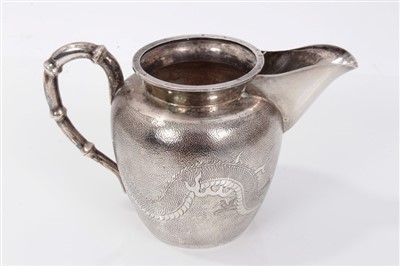 Lot 247 - Chinese silver four piece tea set, together with tray and other items by Lee Yee Hing