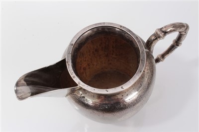 Lot 247 - Chinese silver four piece tea set, together with tray and other items by Lee Yee Hing