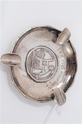 Lot 247 - Chinese silver four piece tea set, together with tray and other items by Lee Yee Hing