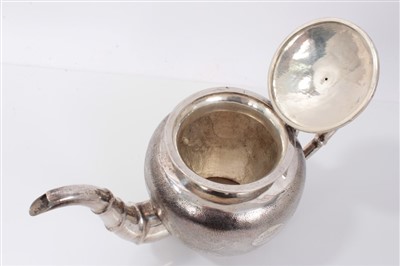 Lot 247 - Chinese silver four piece tea set, together with tray and other items by Lee Yee Hing