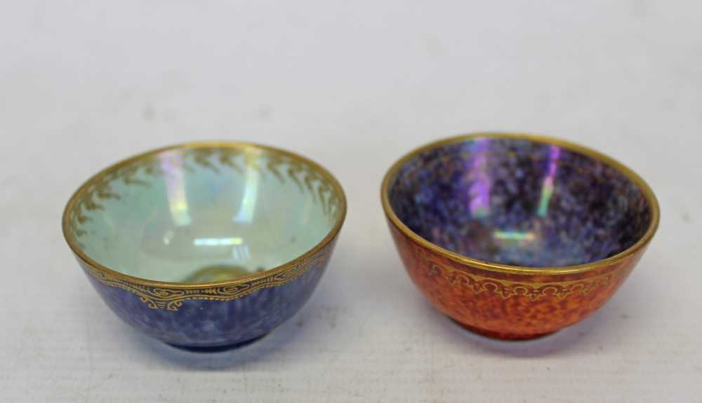 Lot 2019 - Two Wedgwood Fairy Land lustre miniature tea bowls