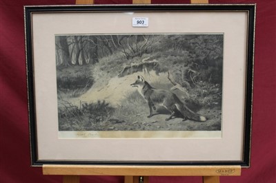 Lot 903 - Set of eight Archibald Thorburn (1860-1935) signed black and white prints depicting game birds...