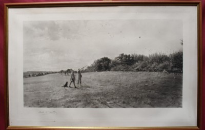 Lot 898 - Archibald J. Stuart Wortley (1849-1905) signed print - partridge shooting and other signed prints...