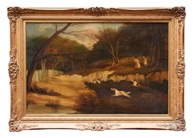 Lot 895 - After Dean Wolstenholme, oil on canvas - Pheasant Shooting, in gilt frame, 59.5cm x 89.5cm