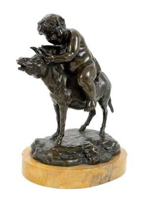 Lot 833 - Provin Serres (b. 1840), good 19th century Continental bronze figure of Silenius