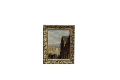 Lot 1557 - John Frederick Hulk (1852-1906) pair of oil on panel - Dutch Town scenes, signed, 21 x 16cm, framed