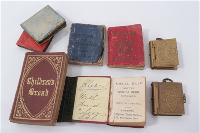 Lot 2758 - 19th century miniature books, folding miniature photo frames