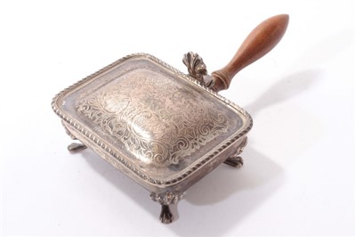 Lot 346 - Silver lidded brandy warmer