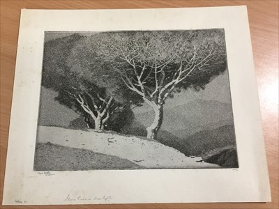 Lot 1031 - 20 Alfred Hartley etchings, unframed